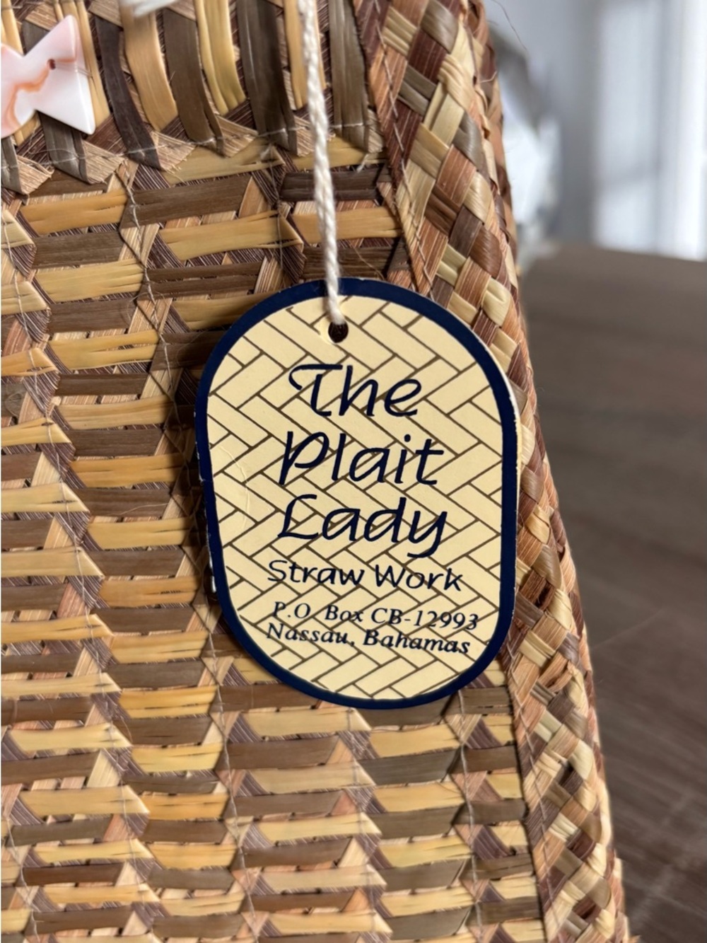 The Plait Lady - Bahamian Handwoven Straw Tote - Picture 2 of 6